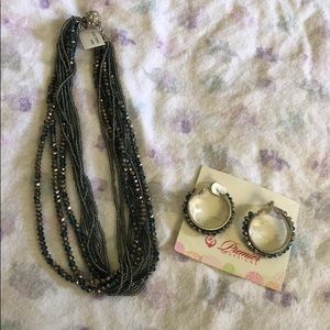 Necklace and earrings